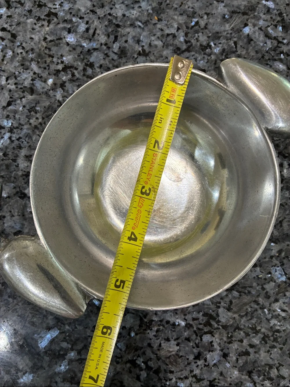 Vintage Pewter Chili Pepper Handle Candy Dish